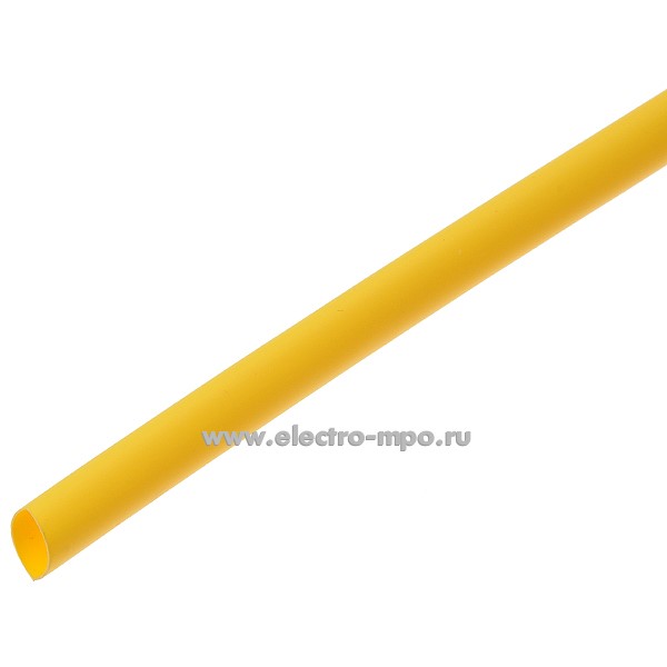 Т2938. Трубка 20-6002 6/3мм термоусаживаемая жёлтая L=1м (Rexant)