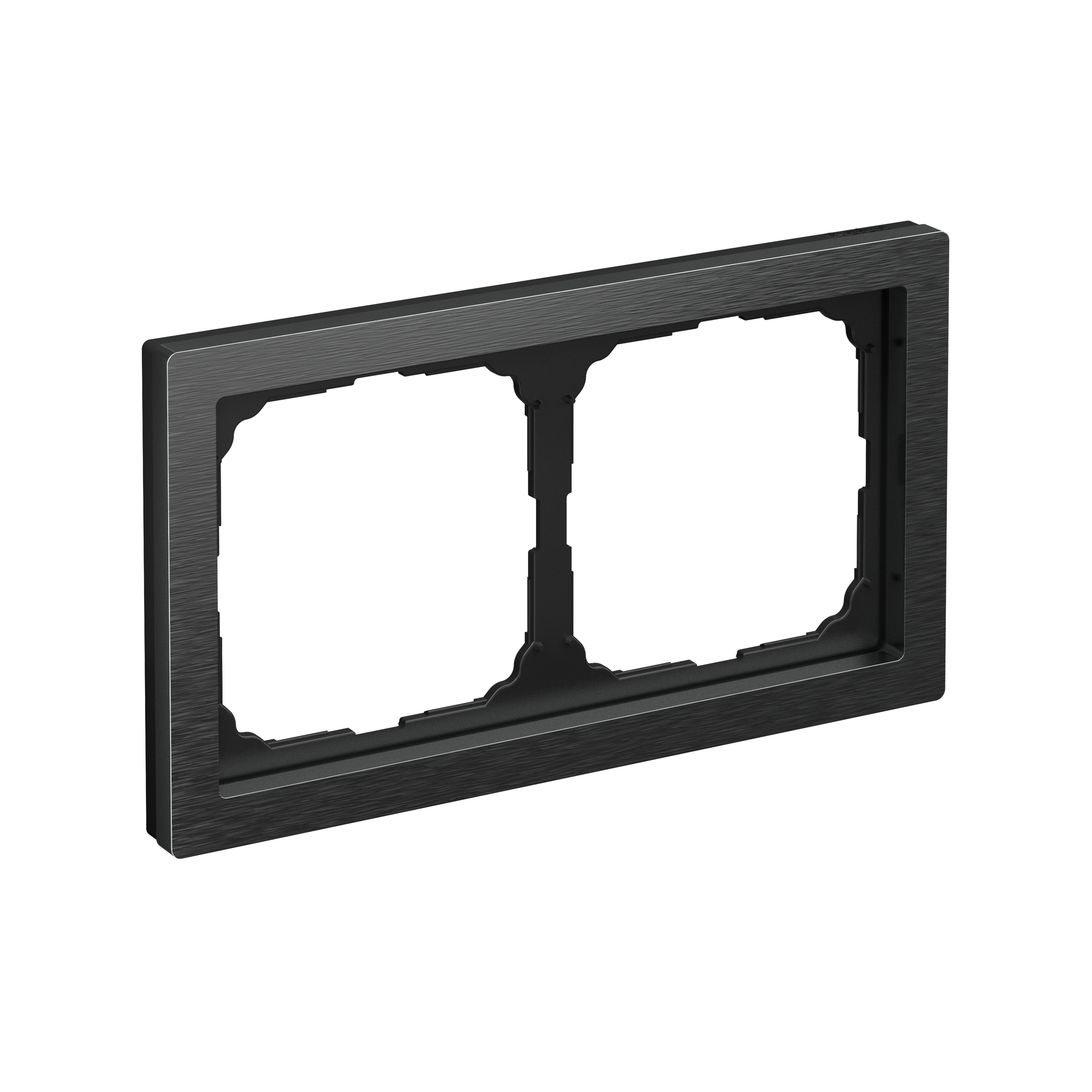 Р35. Рамка-2 ArtGallery Pure GAL312302 универсальная металл оникс (Systeme Electric) Р35. Рамка-2 ArtGallery Pure GAL312302 универсальная металл оникс (Systeme Electric)