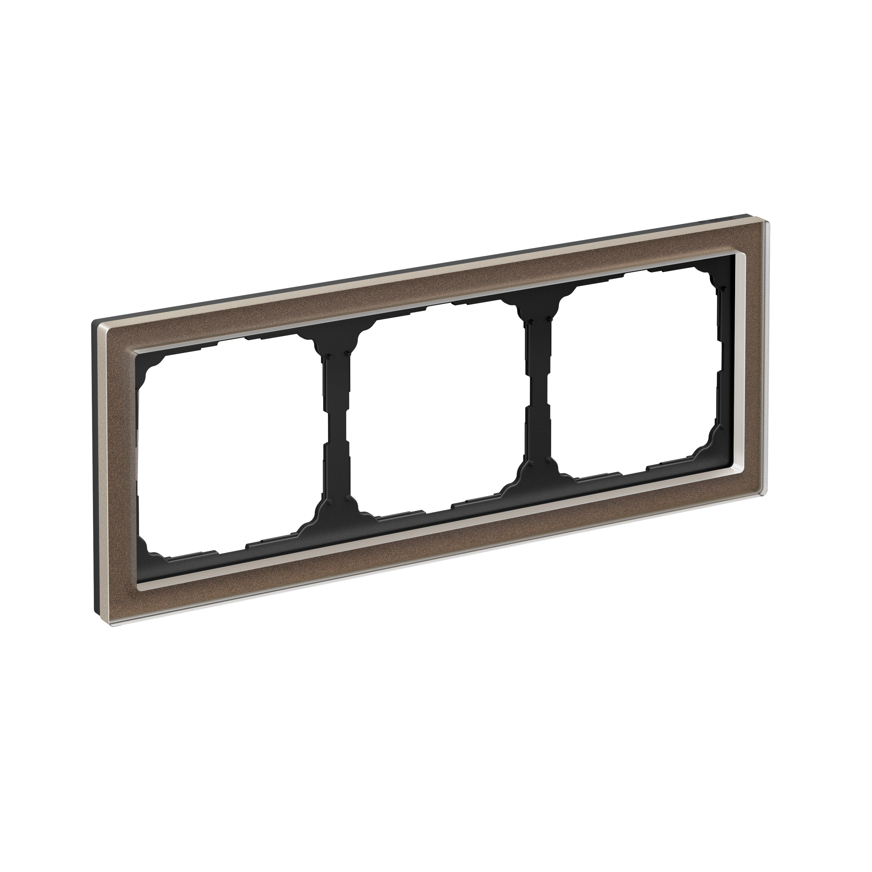 Р35. Рамка-3 ArtGallery Pure GAL320603 универсальная органическое стекло мокко (Systeme Electric) Р35. Рамка-3 ArtGallery Pure GAL320603 универсальная органическое стекло мокко (Systeme Electric)