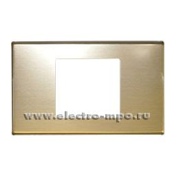 30162.Ю0162 Рамка-2 Laser 2538 на 2 модуля металл бронза (FEB Италия)