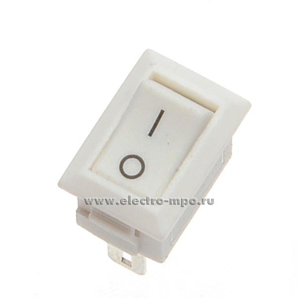 А5709. Выключатель клавишный on-off Micro 250В 3А 1з белый без подсветки  36-2012 (Rexant)