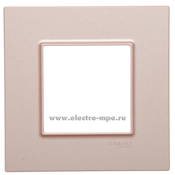 33790. Р3790 Рамка-1 Unica Quadro MGU4.702.37 розовый жемчуг (Schneider Electric)