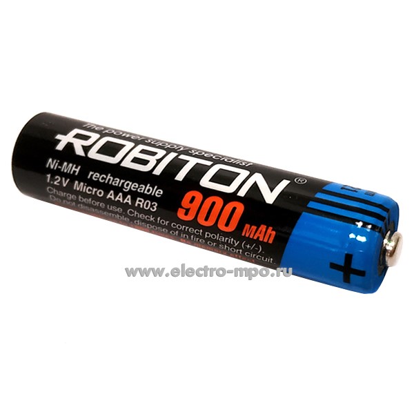 С9161. Аккумулятор 08796 900MHAAA-2 BL2 (ААА) 1,2В 900мАч никель-металлгидридный Ni/Mh (Robiton)